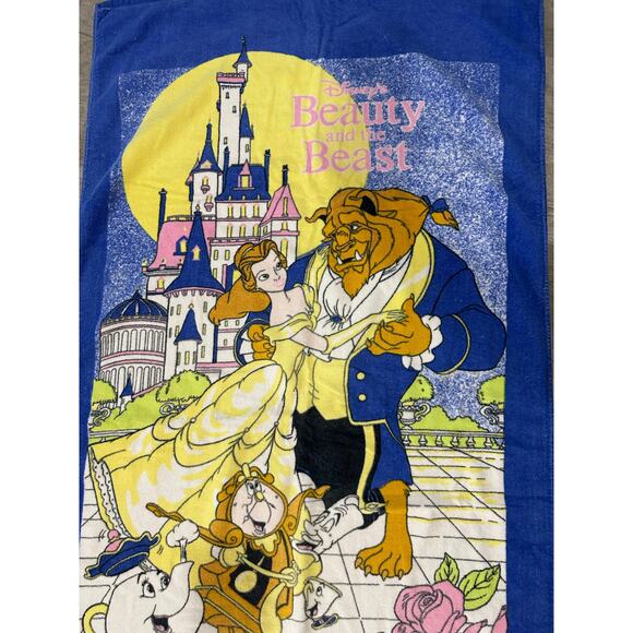 Vintage Disney Beauty and The Beast Towel Franco Tag 56x30 - Picture 4 of 8